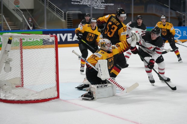 Die DEB-Auswahl feierte gegen Kanada einen sensationellen Erfolg.
Foto: Deutscher Eishockey Bund
