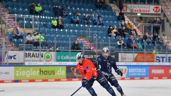 Das neue Team der Panther ist beim Showtraining für Dauerkartenbesitzer erstmals live in Action zu sehen.
Foto: Johannes Traub/JT-Presse.de