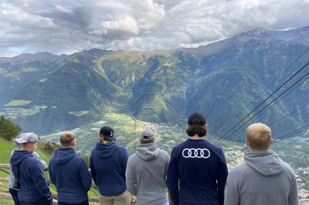 Die Panther-Profis nutzten die Nachmittage, um die Berge Südtirols zu erklimmen.