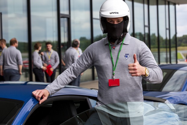 Jerome Flaake auf der Audi driving experience.
Foto: AUDI AG