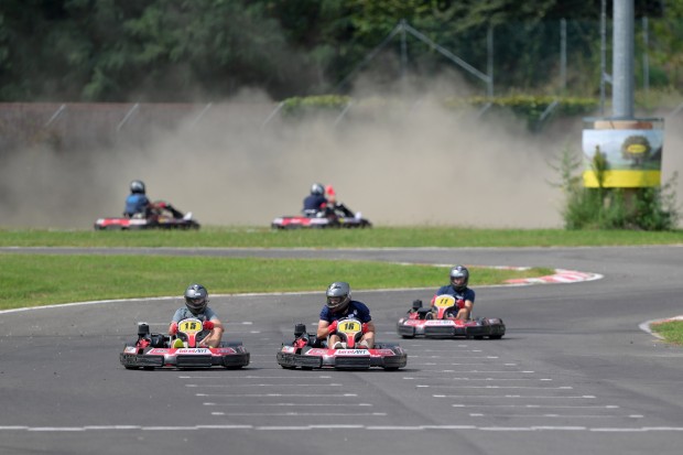 Spektakuläre Manöver beim AUDI ERC GoKart Cup. Foto: Johannes Traub/JT-Presse.de