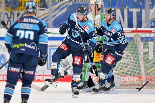 Pure Erleichterung: Justin Feser jubelt über sein Siegtor.
Foto: Johannes Traub/JT-Presse.de