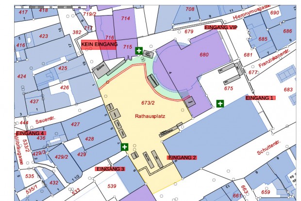 So sieht der Lageplan für die Vizemeisterfeier aus.