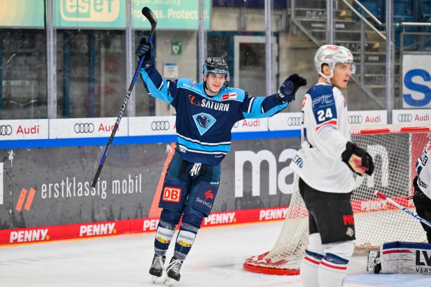 Philipp Krauß war mit drei Scorerpunkten in Bestform.
Foto: Johannes Traub/JT-Presse.de