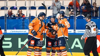 Viel Grund zum Jubeln hatten die Växjö Lakers bisher in der CHL-Saison.
Foto: Albin Welander