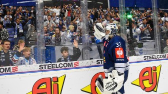 Lukáš Klimeš nach dem Heimsieg gegen Biel vergangene Woche.
Foto: Petr Kotala