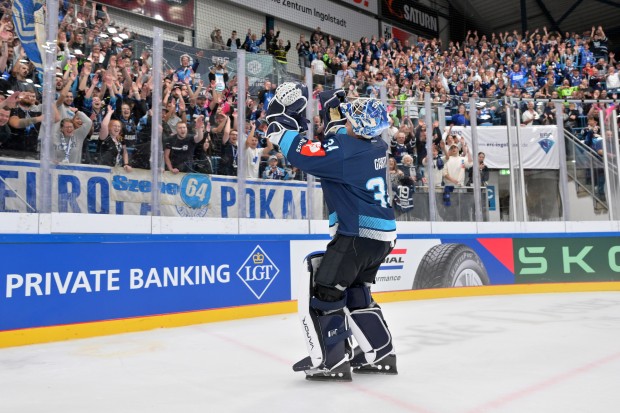 Die Panther um Michael Garteig wollen in den beiden CHL-Heimspielen den Achtelfinal-Einzug feiern.
Foto: Johannes Traub/JT-Presse.de