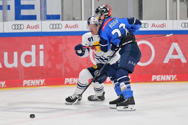 Mat Bodie und der ERC wollen die Red Bulls erneut in Schach halten.
Foto: Johannes Traub/JT-Presse.de