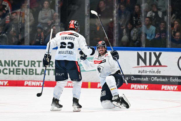 Mirko Höfflin und die Panther gewinnen in Frankfurt.
Foto: DEL-Photosharing