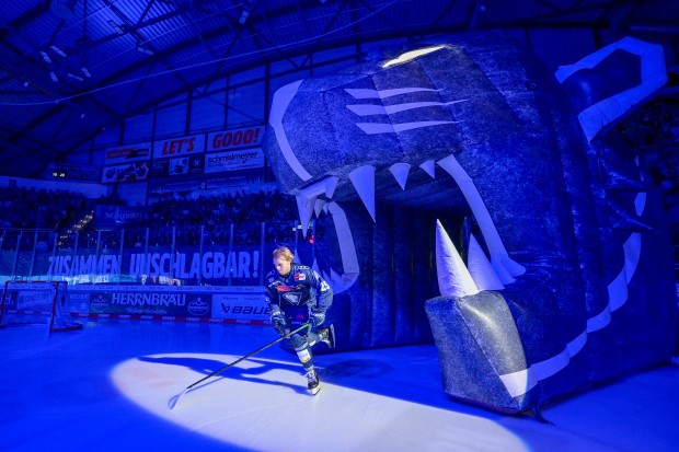 Am Sonntag treffen die Panther um Leon Hüttl zuhause auf Iserlohn.
Foto: Johannes Traub/JT-Presse.de