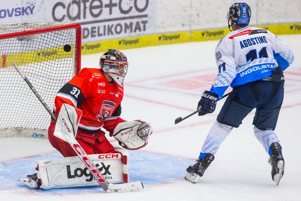 Kenny Agostino erzielte das 1:0 für den ERC.
Foto: Stanislav Souček/Mountfield HK