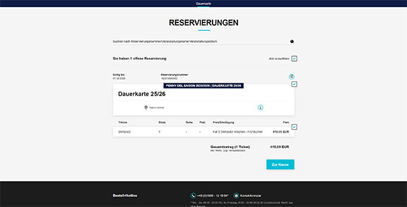Dauerkarte 25/26 Buchung
