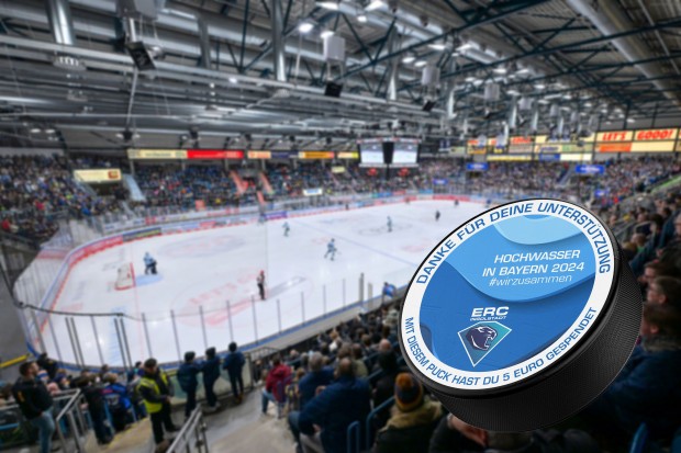 Der Spendenpuck zugunsten der Hochwasseropfer in unserer Region.