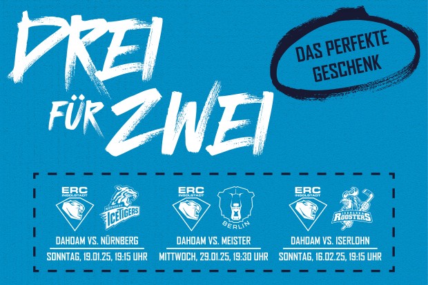 Drei Heimspiele sehen, nur zwei bezahlen.