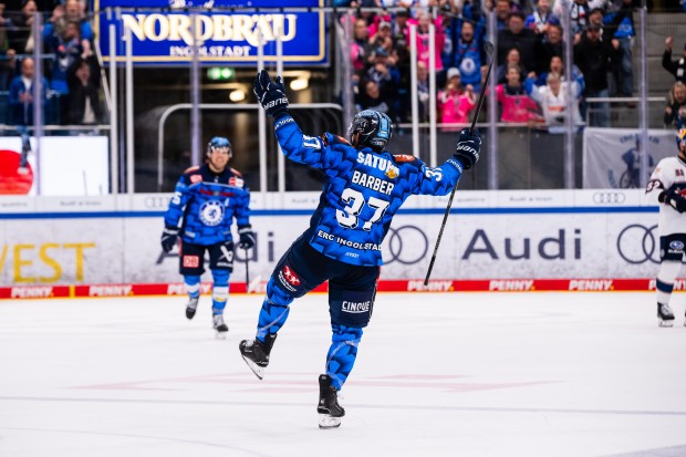 Riley Barber bejubelte seinen ersten DEL-Hattrick. 
Foto: City-Press