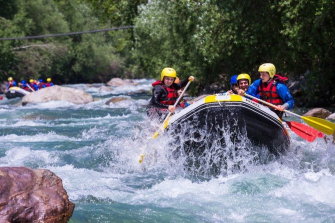 Am Samstag, 22. August, Rafting auf der Etsch.
Foto: Tourismusverein Latsch-Martelltal