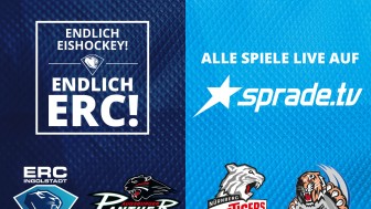 Drei Spiele des ERC für nur je 5 Euro live bei SPRADE.TV Drei Spiele des ERC für nur je 5 Euro live bei SPRADE.TV
