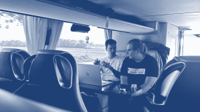 Mit dem Teambus zum Auswärtsspiel Mit dem Teambus zum Auswärtsspiel