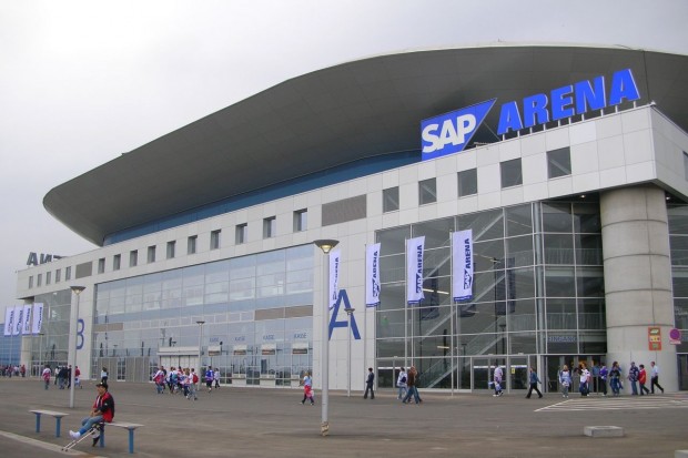 In der SAP Arena tragen die Adler Mannheim ihre Heimspiele aus. (Foto: Maze1601 , Wikipedia)     