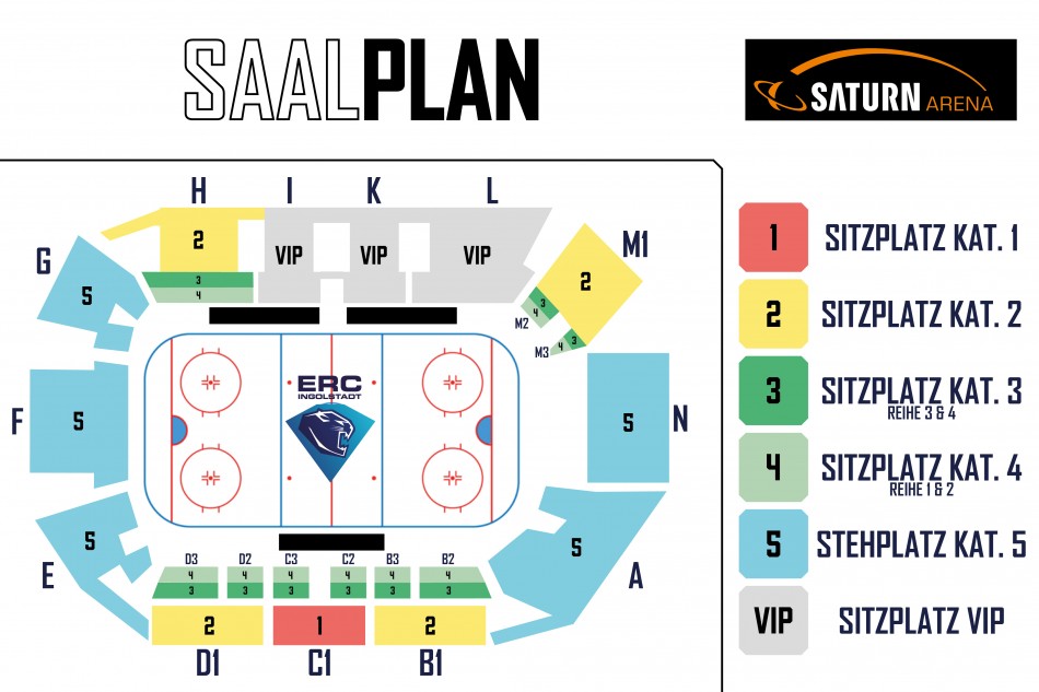 Saalplan SATURN-Arena neu Saalplan SATURN-Arena neu