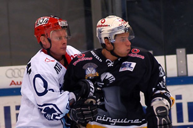 Justin Harney immer am Gegner