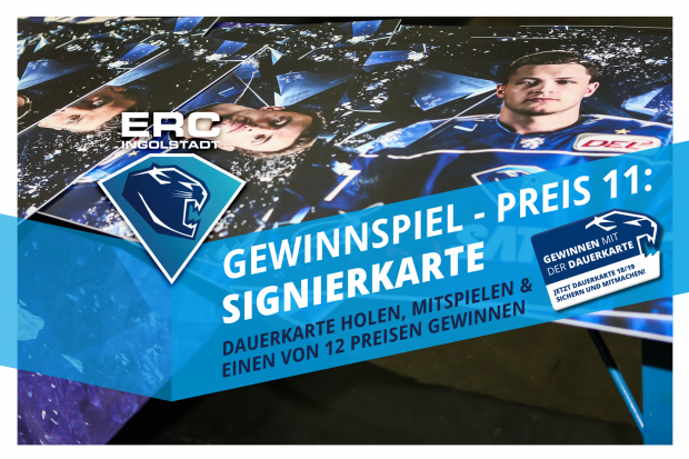 Dauerkartengewinnspiel - Signierkarte