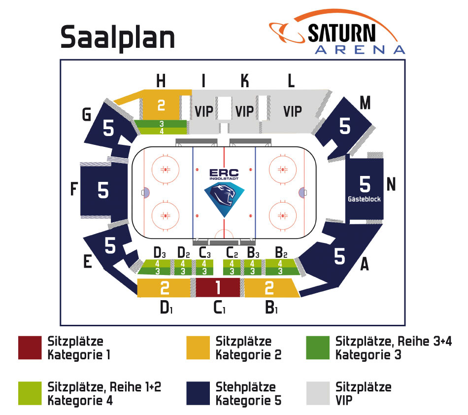 Saalplan Saturn Arena