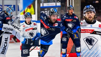 Die Panther verlängern mit Devin Williams, Myles Powell, Riley Sheen, Abbott Girduckis und Sam Ruopp.
Fotos: Citypress & Johannes Traub.
