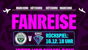 Mit dem ERC zum Viertelfinal-Rückspiel nach Göteborg reisen.